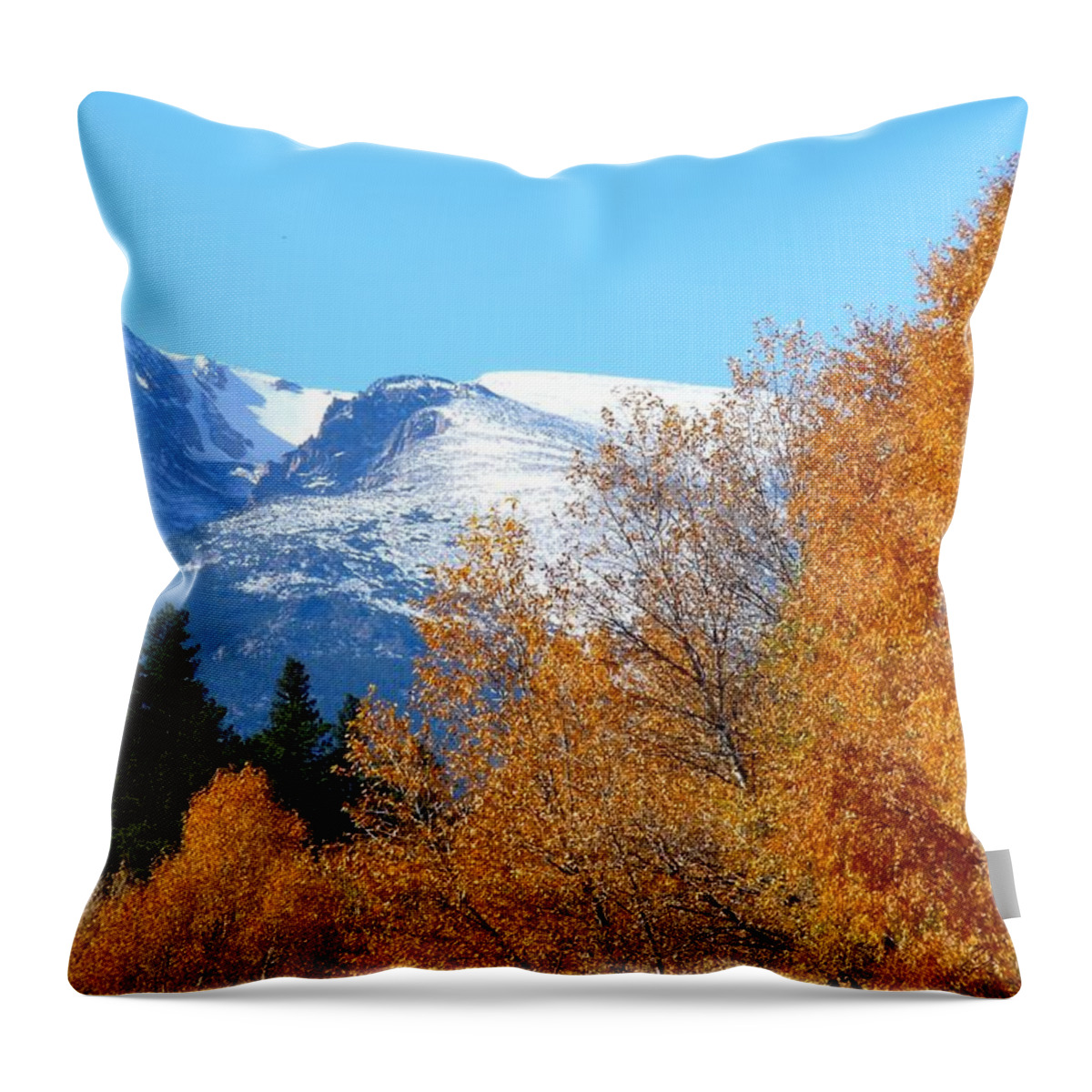 Colorado Throw Pillow featuring the photograph Colorado Mountains in Autumn by Marilyn Burton