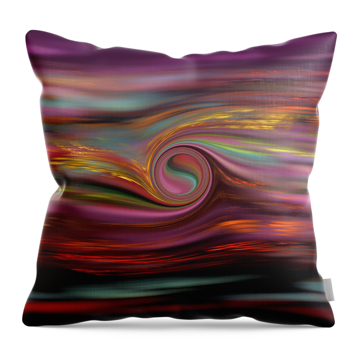 Fractal Throw Pillow featuring the digital art Colored Eddies by Gary Blackman