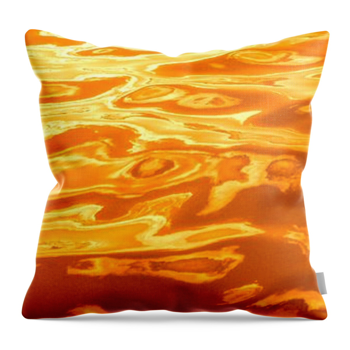 Wall Art Throw Pillow featuring the photograph Colored Wave Long Orange by Stephen Jorgensen