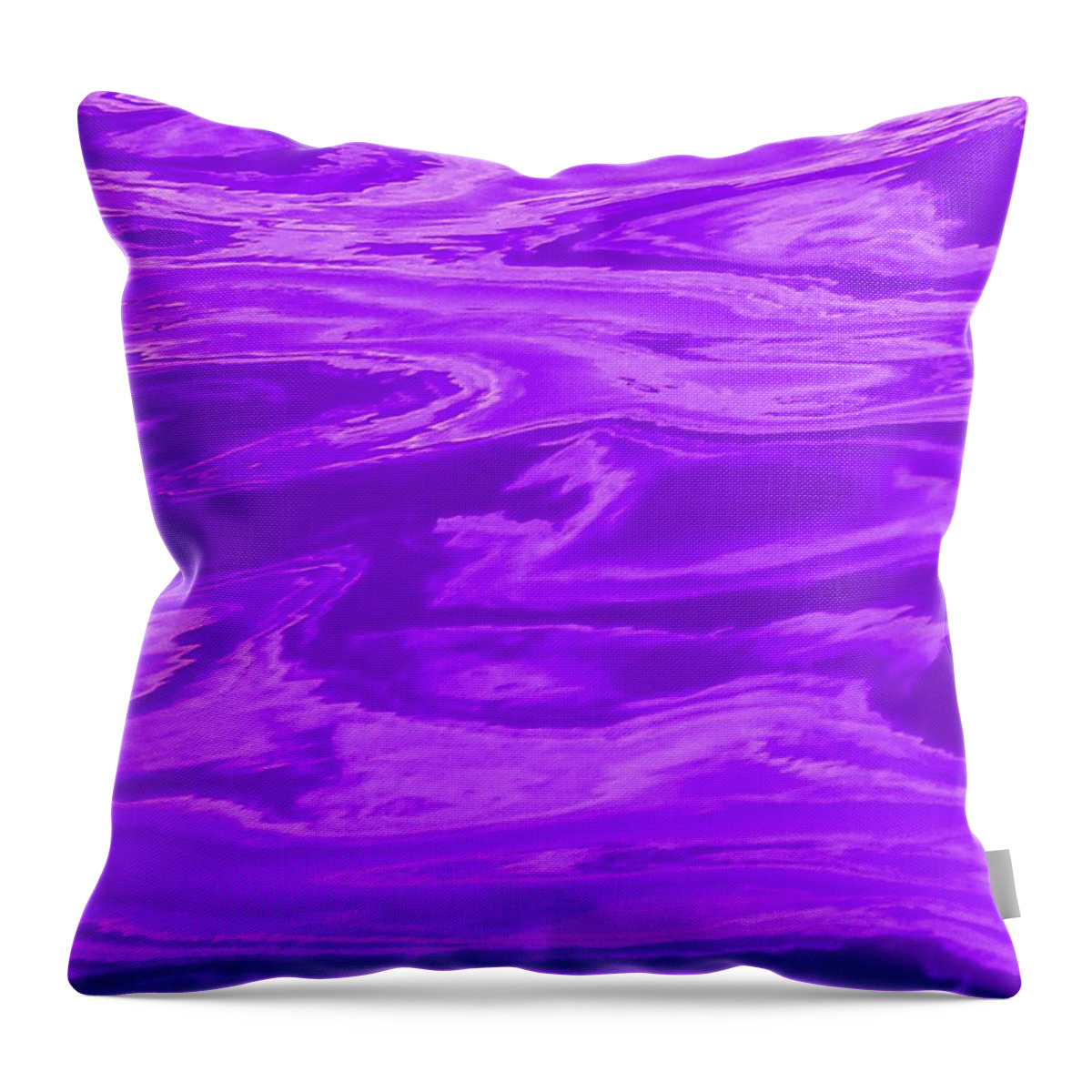 Multi Panel Throw Pillow featuring the photograph Colored Wave Purple Panel One by Stephen Jorgensen