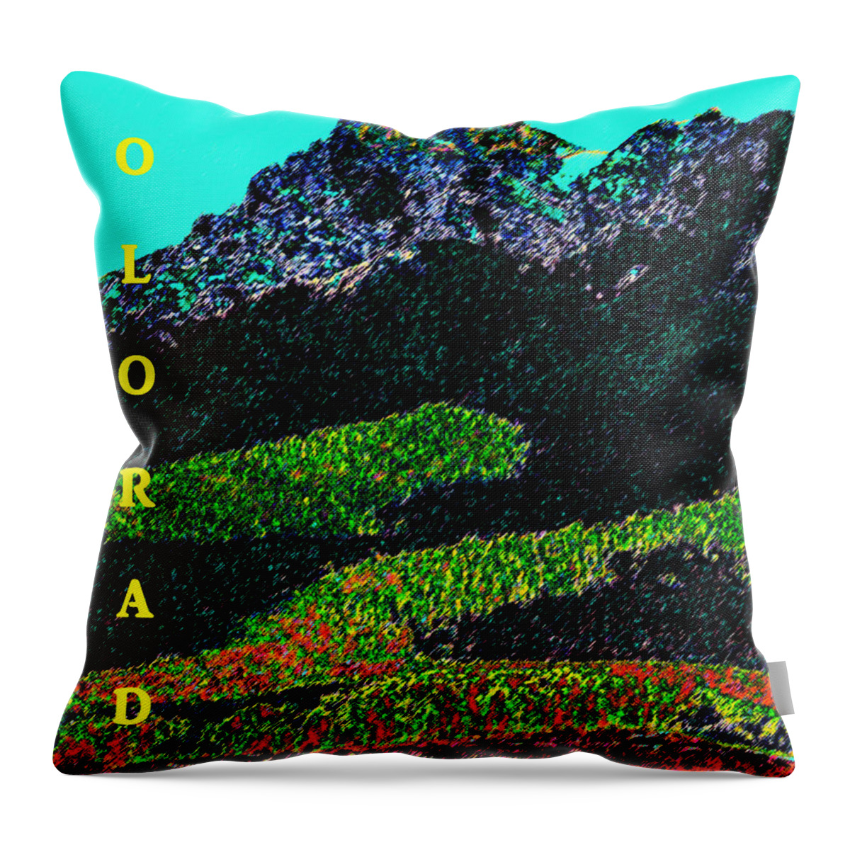 Colorado Throw Pillow featuring the painting Colorful Colorado by David Lee Thompson