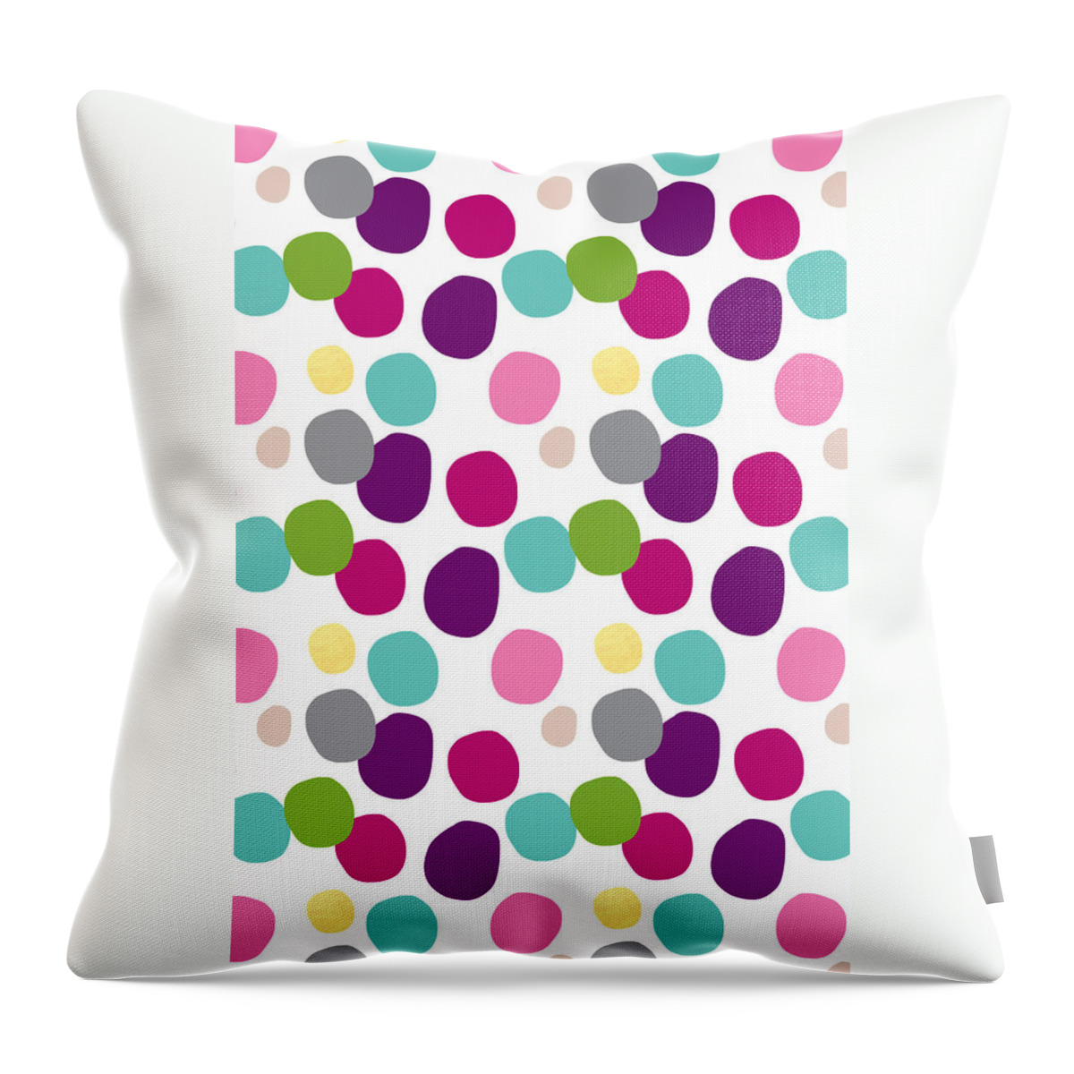 Iphone Throw Pillow featuring the painting Colorful Confetti 2 by Linda Woods