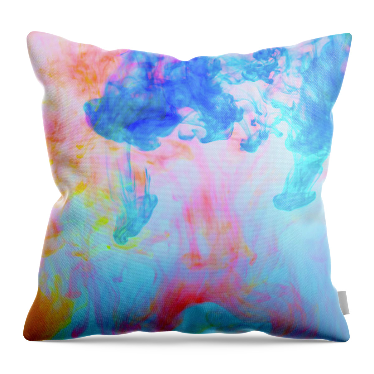 Art Throw Pillow featuring the photograph Colorful Dyes In Water by Diane Macdonald