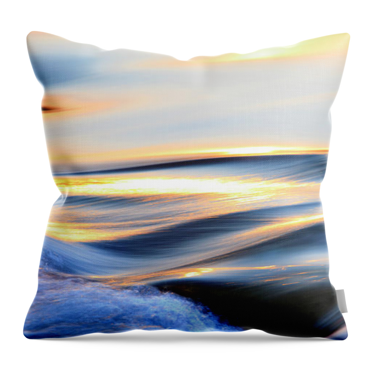 Dawn Throw Pillow featuring the photograph Colorful Flowing Water by Bihaibo