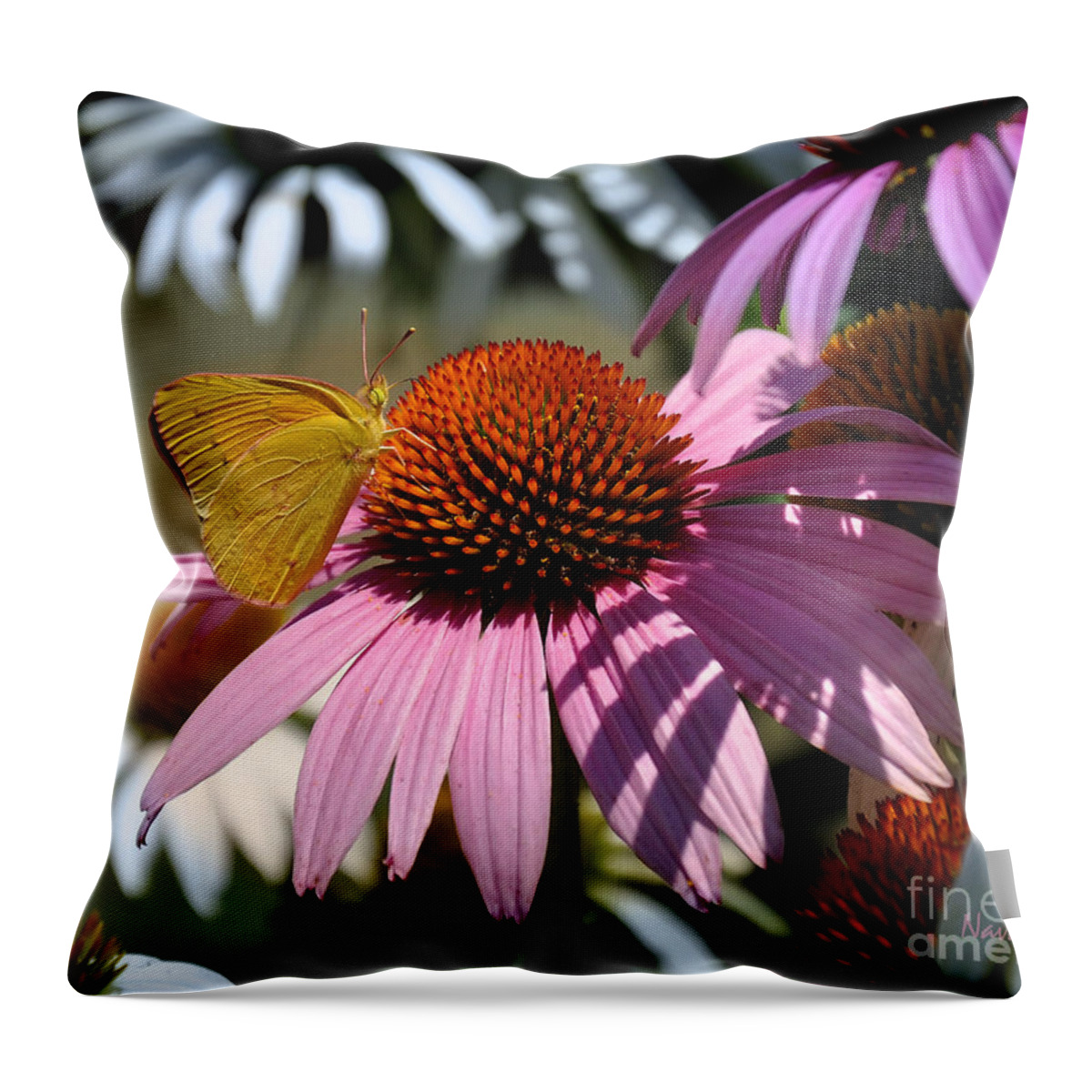 Nature Throw Pillow featuring the photograph Colorful Garden Path by Nava Thompson