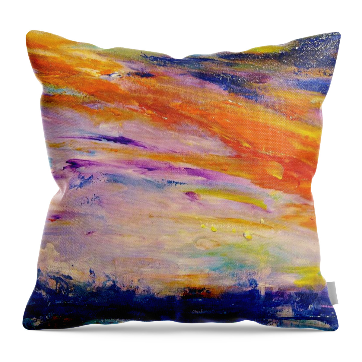 Healing Energy Throw Pillow featuring the painting Colors 44 by Helen Kagan