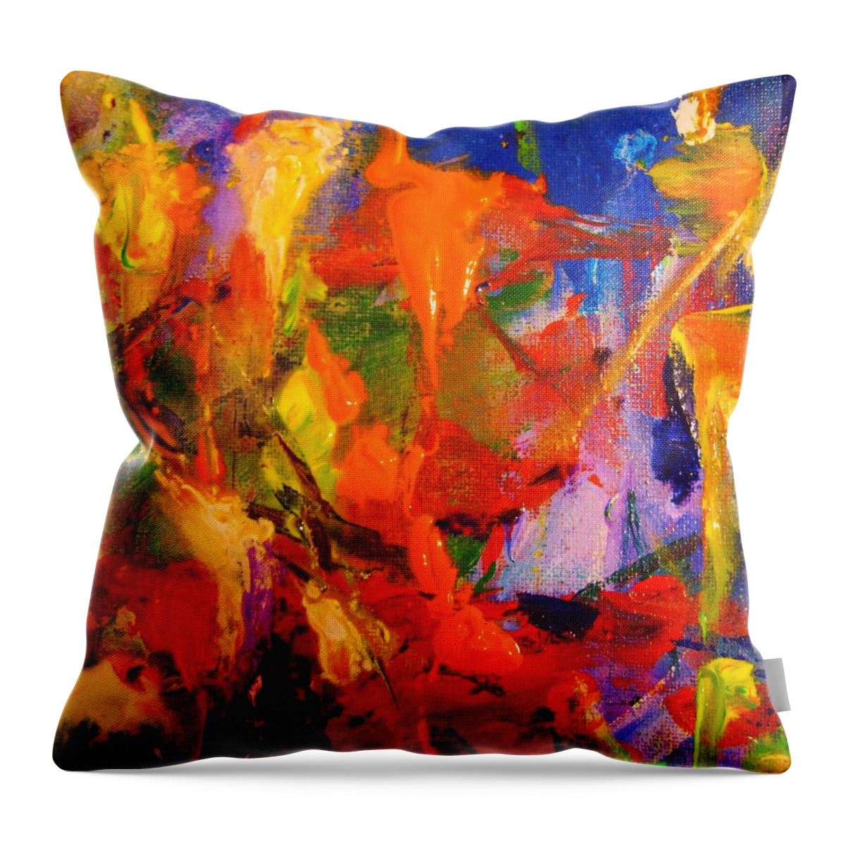 Healing Throw Pillow featuring the painting Colors 71 by Helen Kagan
