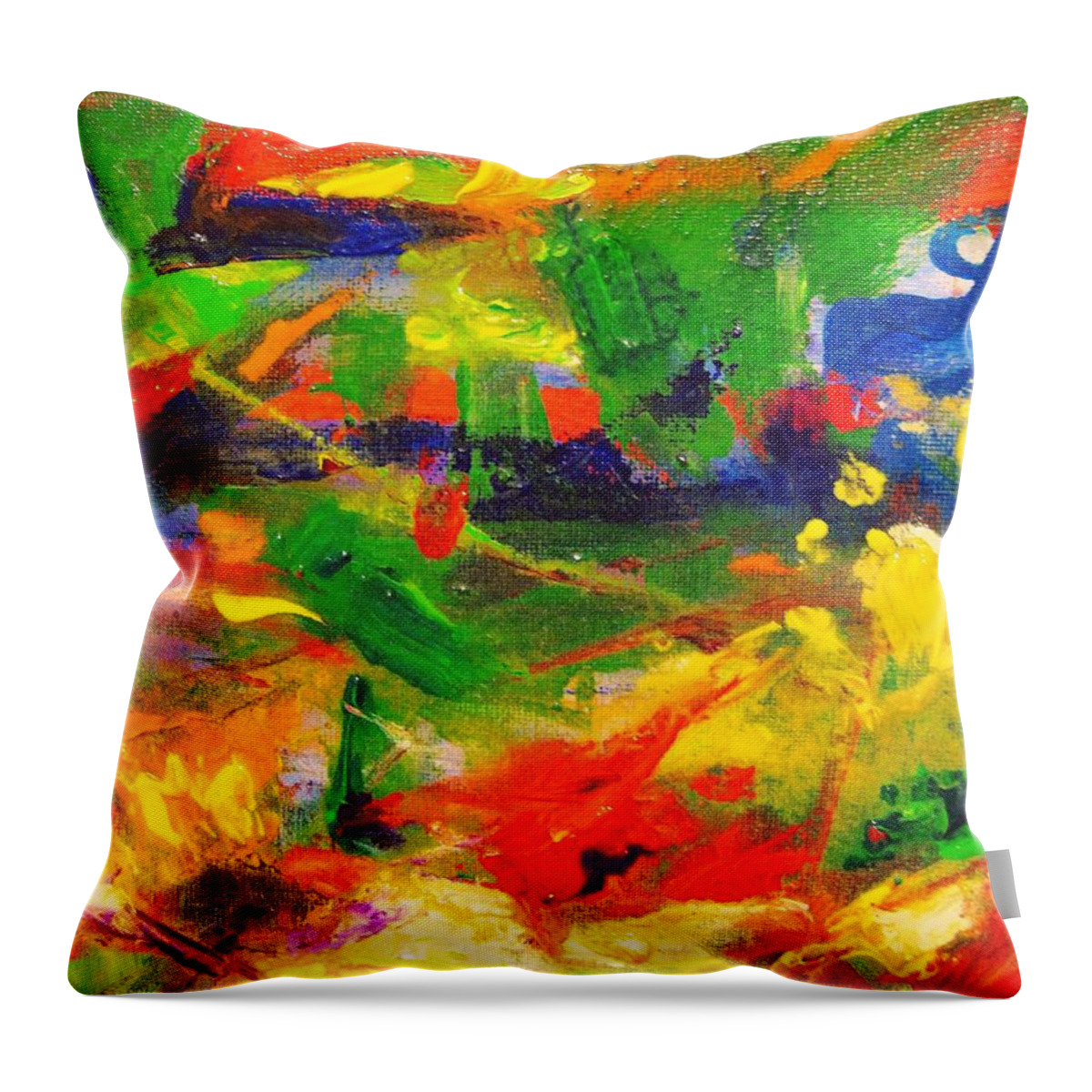 Healing Throw Pillow featuring the painting Colors 72 by Helen Kagan