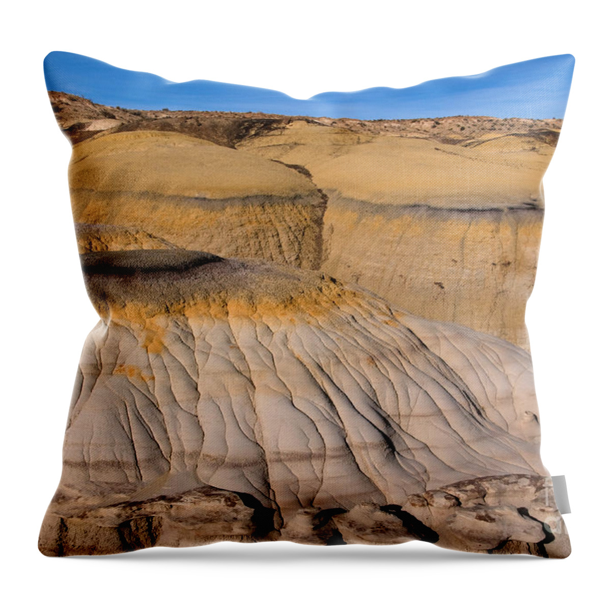Badlands Throw Pillow featuring the photograph Colors of the Badlands by Vivian Christopher