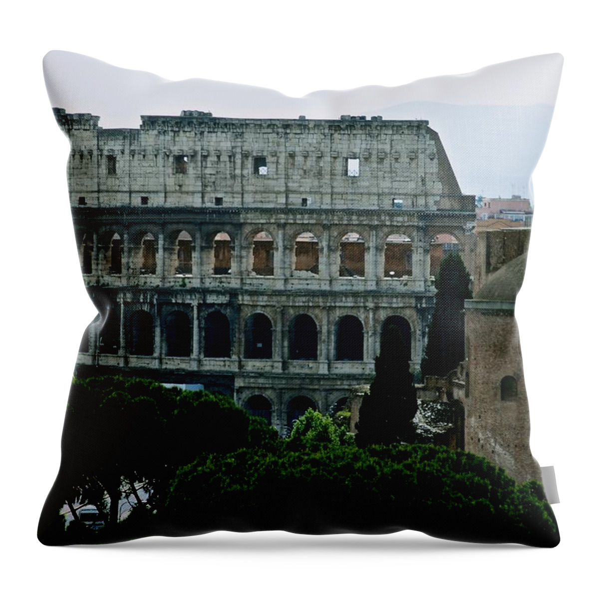 Rome Throw Pillow featuring the photograph Colosseum by Eric Tressler