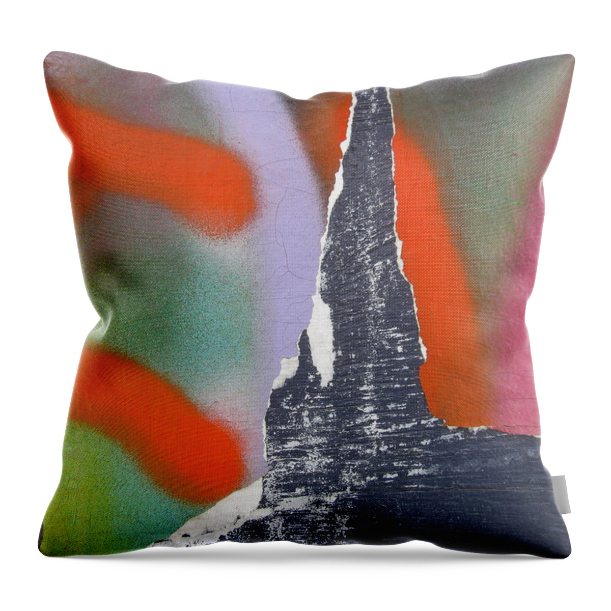 Color On Wall Throw Pillow featuring the photograph Colour On Wall by Alfred Ng