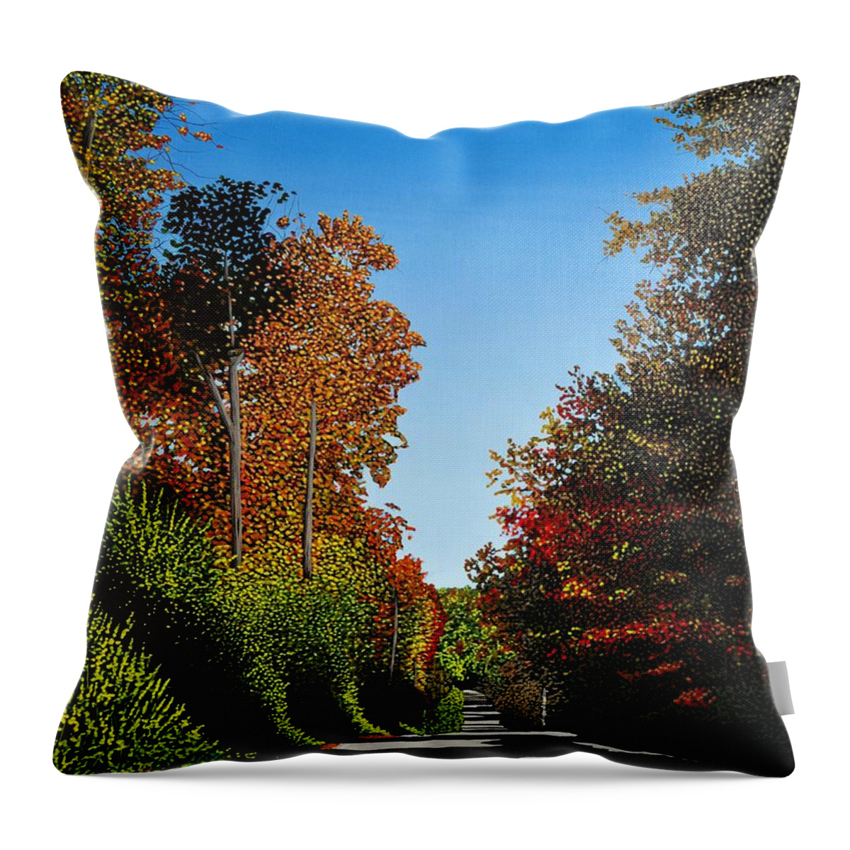 Autumn Throw Pillow featuring the painting Colours of Caledon by Kenneth M Kirsch