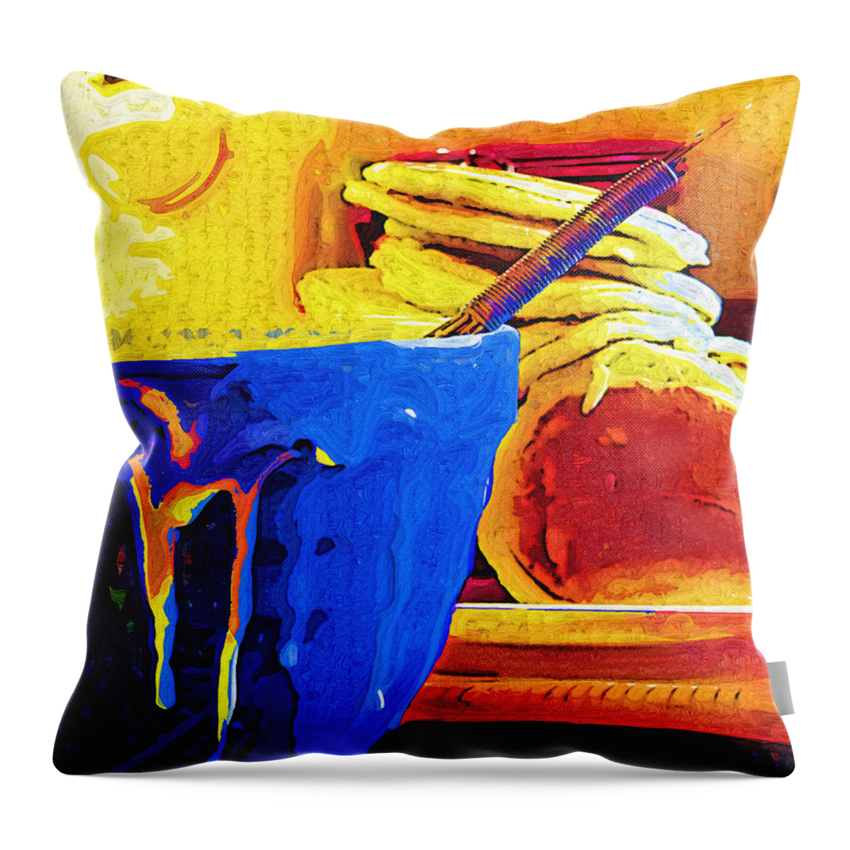 Pancakes Throw Pillow featuring the photograph Come and Get It by Susan Eileen Evans