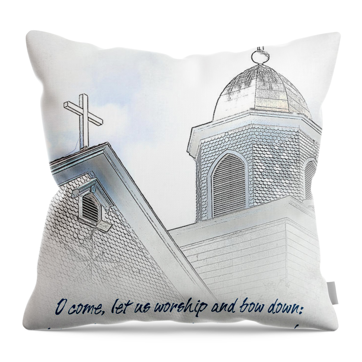 Bible Throw Pillow featuring the photograph Come Let Us Worship by David and Carol Kelly