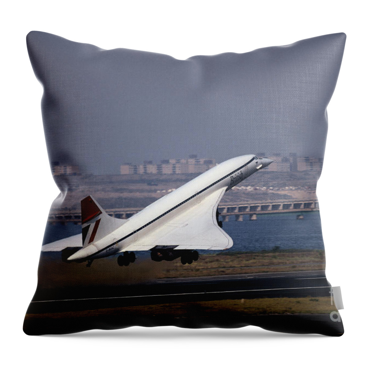 Transportation Throw Pillow featuring the photograph Concorde by Tim Holt