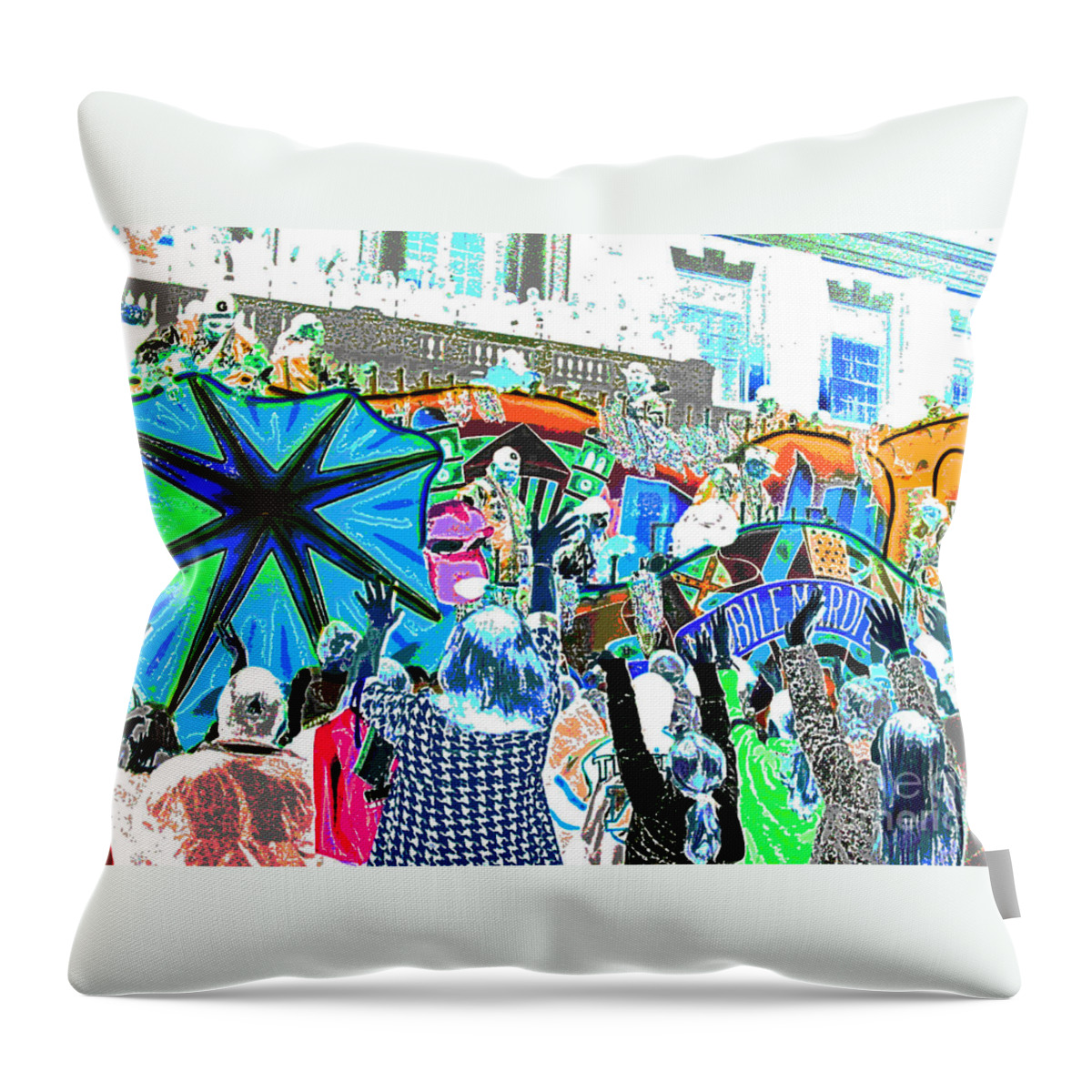 Abstract Throw Pillow featuring the photograph Conde Cavaliers Cavalier Float by Marian Bell