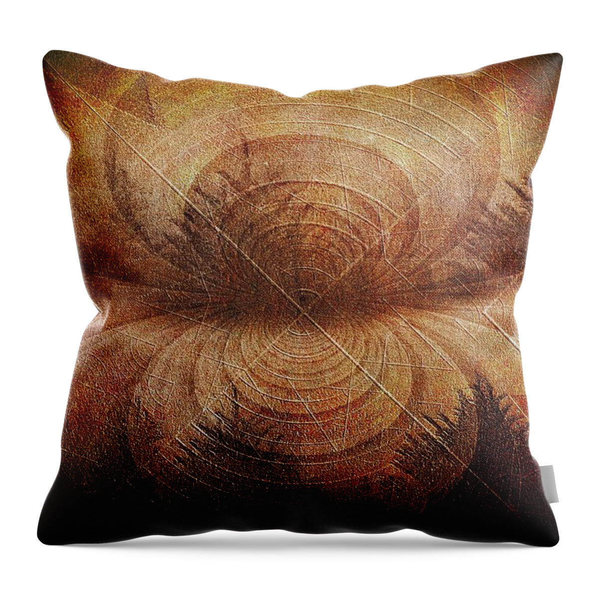 Abstract Throw Pillow featuring the painting Conducting the stillness by Suzy Norris