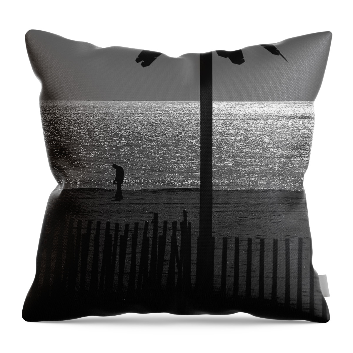 Coney Island Throw Pillow featuring the photograph Coney Island 1 by Steven Richman
