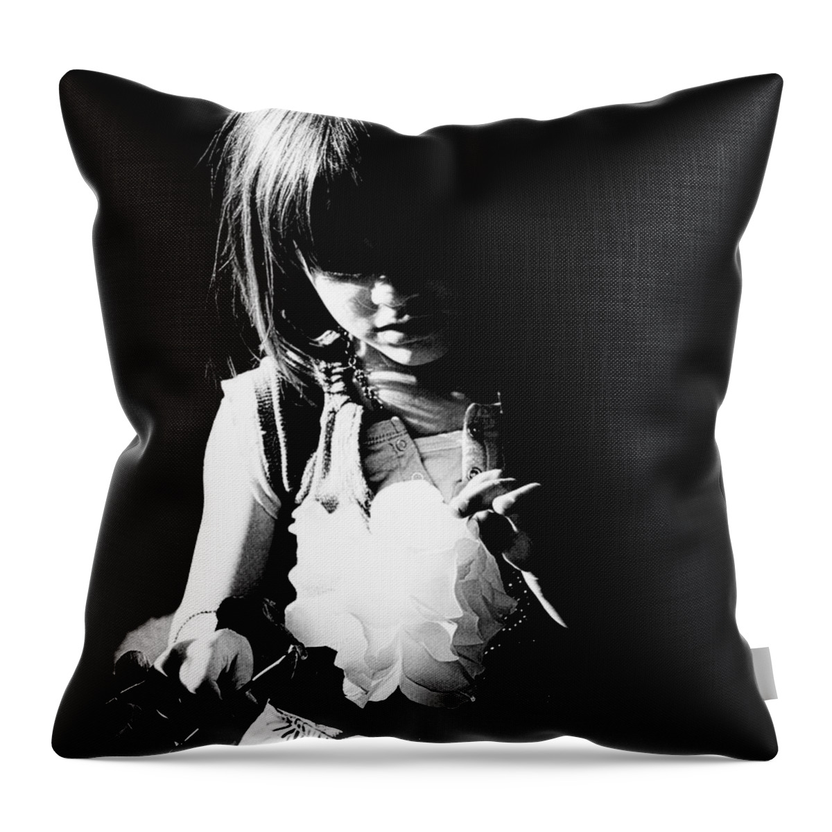 Rose Throw Pillow featuring the photograph Contemplating Petals by Diana Haronis