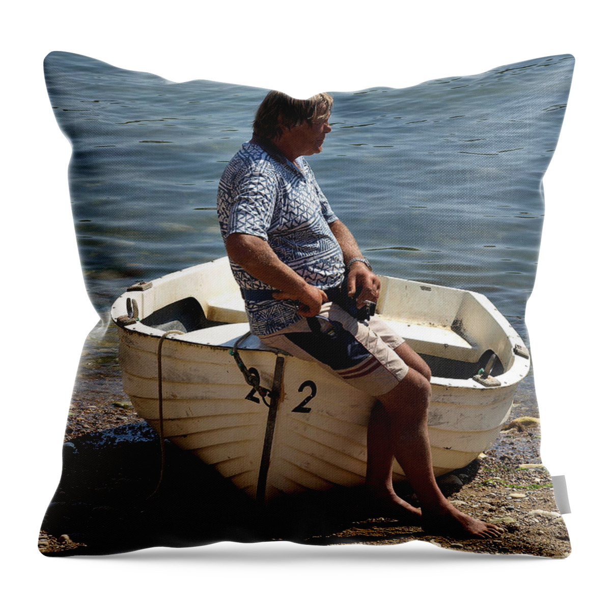 Candid Throw Pillow featuring the photograph Contemplation by Richard Denyer