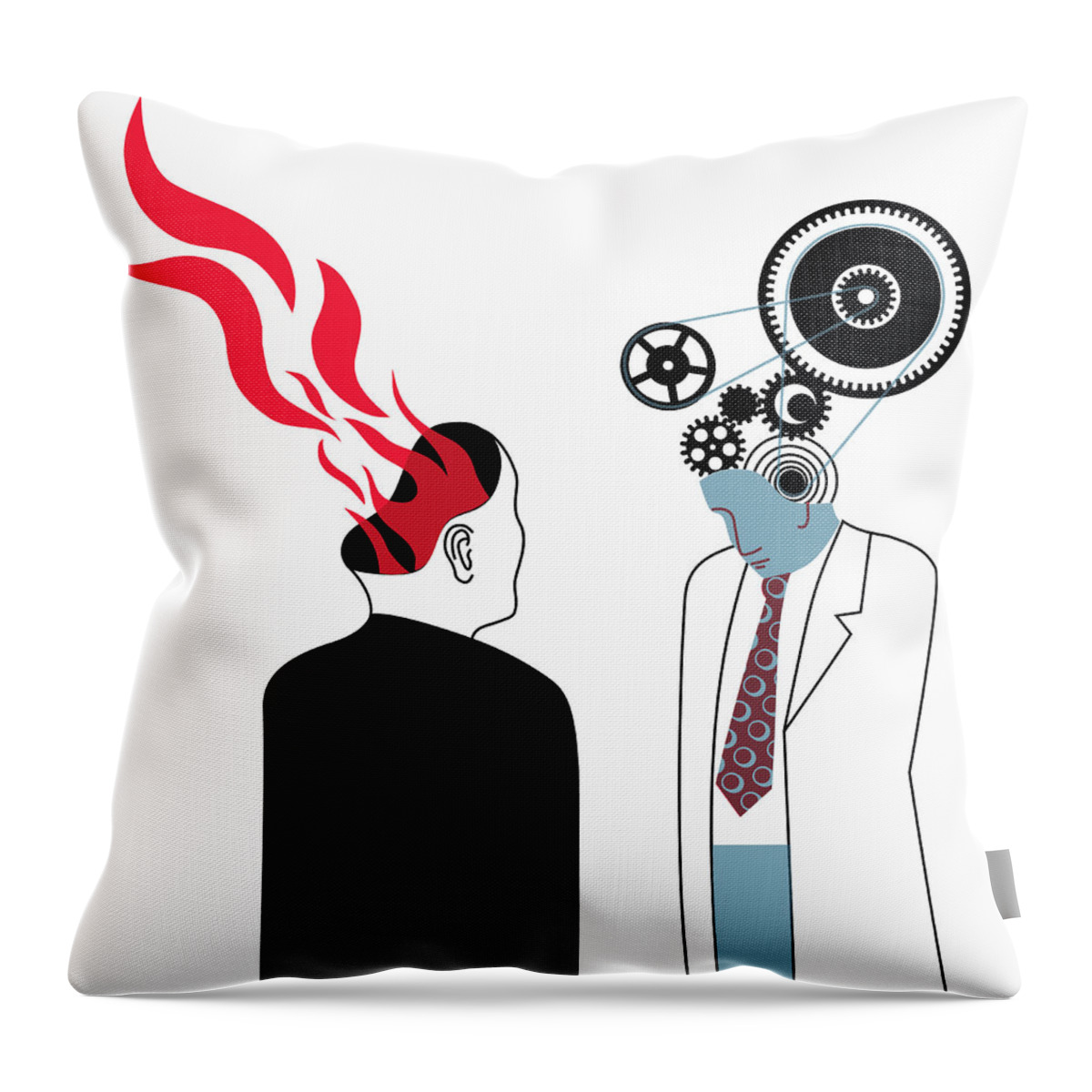 Active Throw Pillow featuring the photograph Contrast Between Analytical by Ikon Images