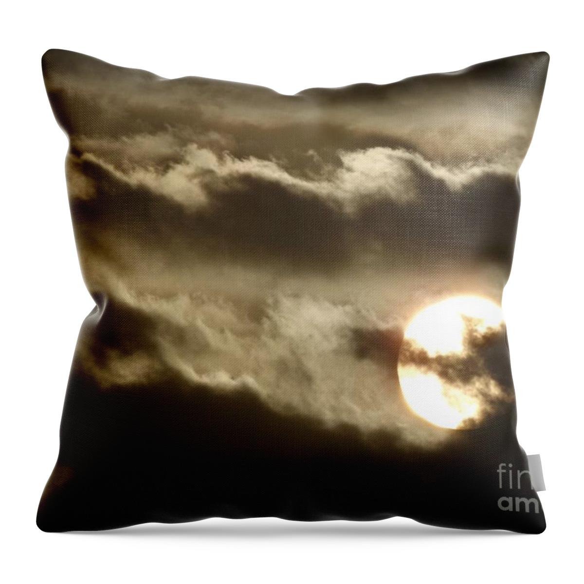 Clouds Throw Pillow featuring the photograph Contrast by Clare Bevan