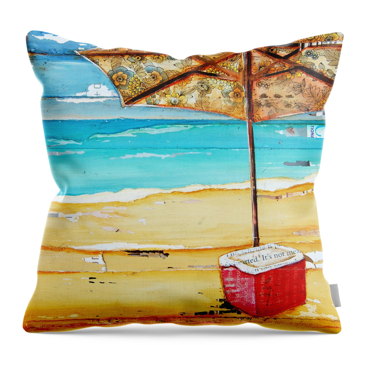 Cooler Throw Pillow featuring the painting Cool Off by Danny Phillips