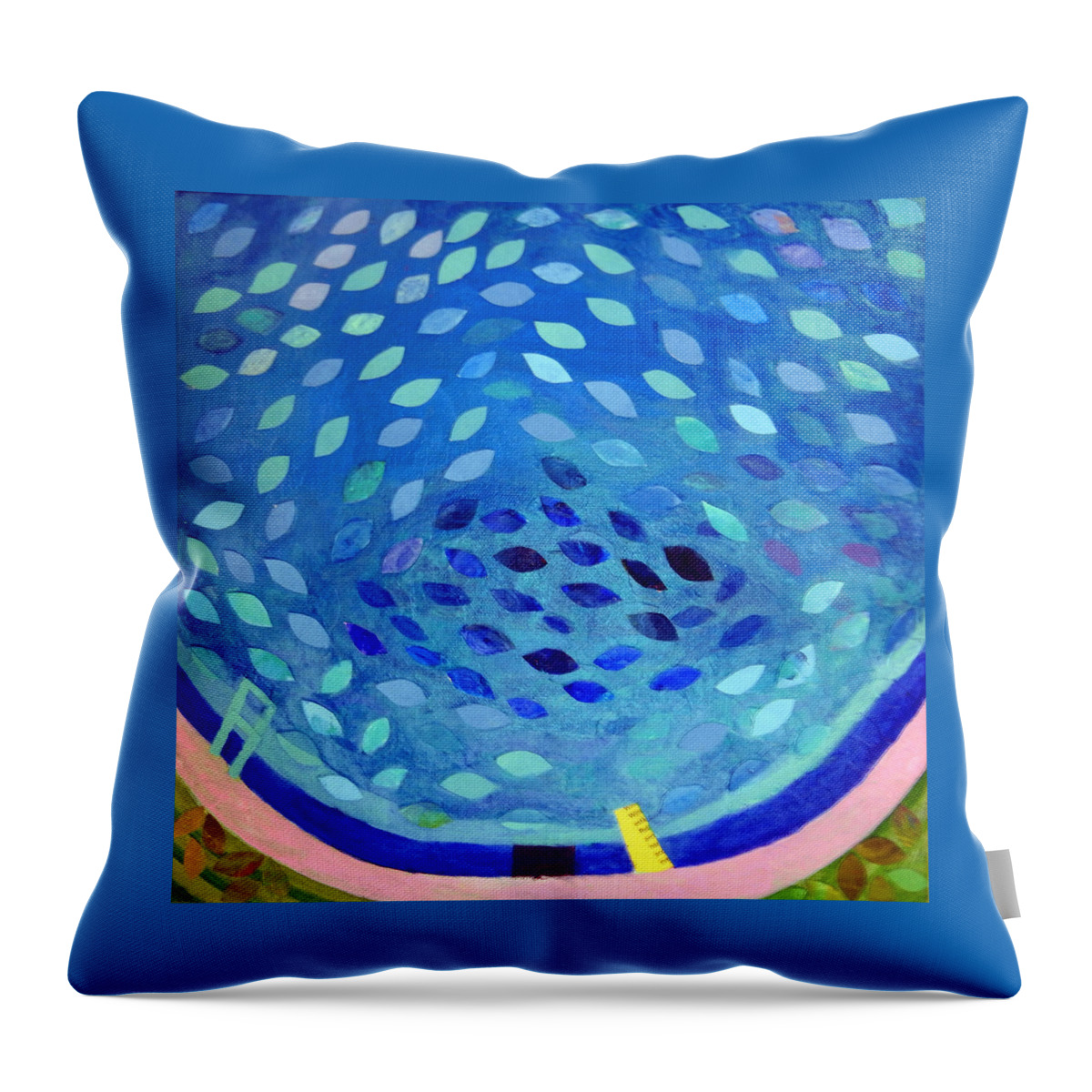 Blue Throw Pillow featuring the photograph Cool Pool by Caroline Blum