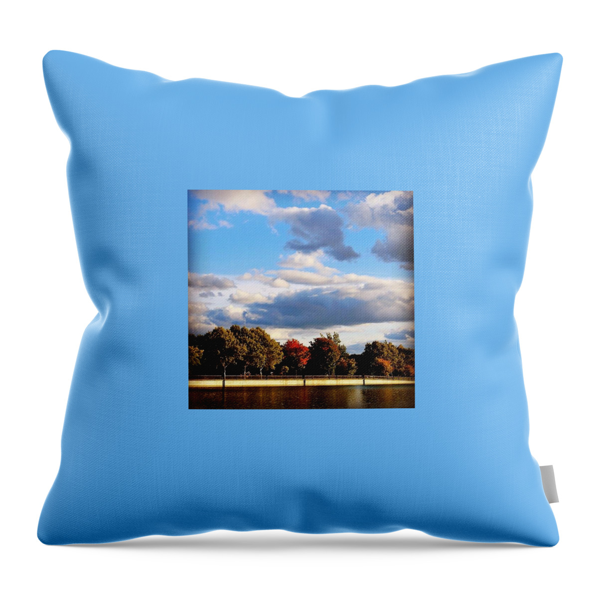 Sky Throw Pillow featuring the photograph Corn Hill Landing by Justin Connor