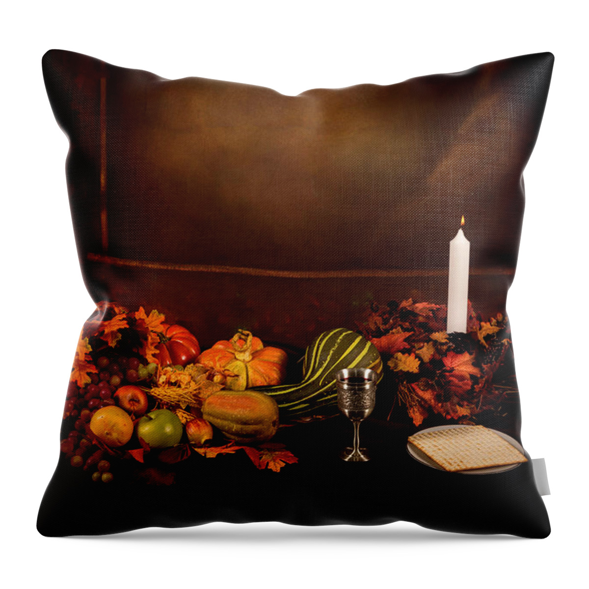 Gourd Throw Pillow featuring the photograph Cornucopia Communion Series by Pears2295