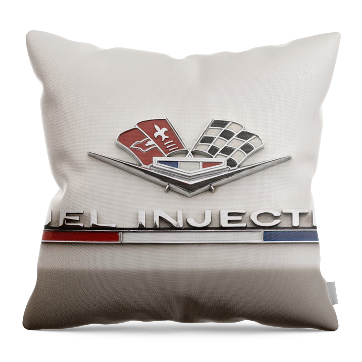 Corvette Throw Pillow featuring the photograph Corvette Fuel Injection by Scott Campbell