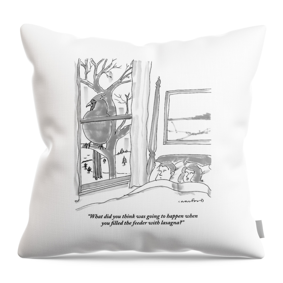 Couple In Bed Throw Pillow