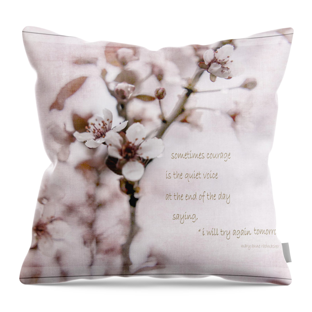 Courage Throw Pillow featuring the photograph Courage by Mary Underwood