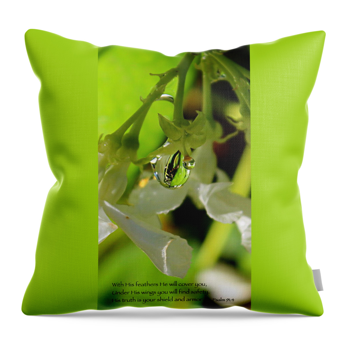 Psalm 91:4 Throw Pillow featuring the photograph Cover Me by Kume Bryant