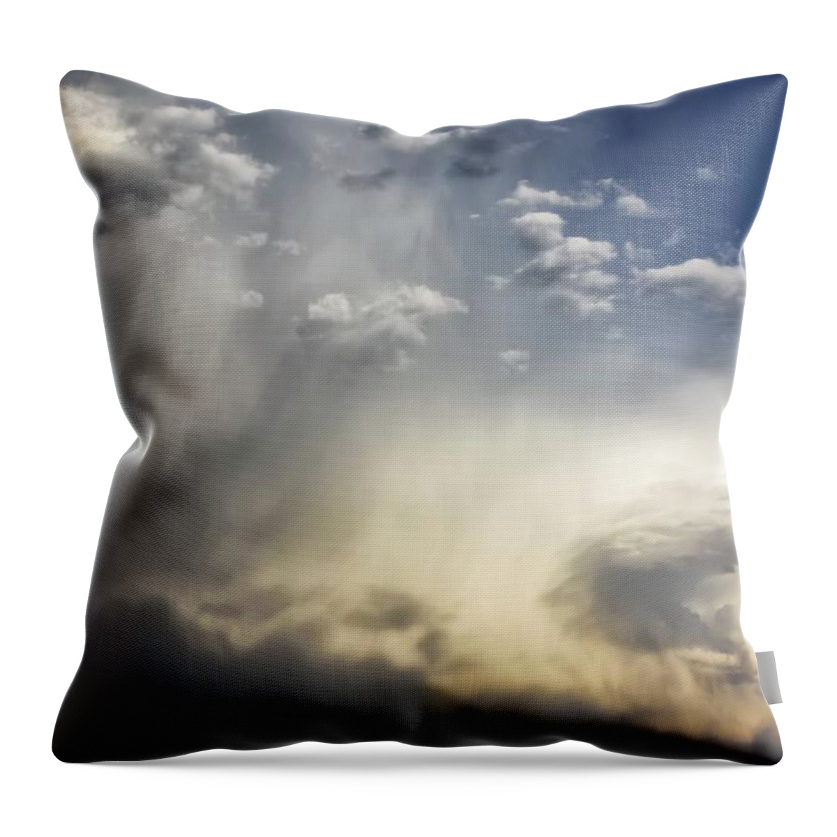 Clouds Throw Pillow featuring the photograph Crazy Clouds by Steve Sullivan