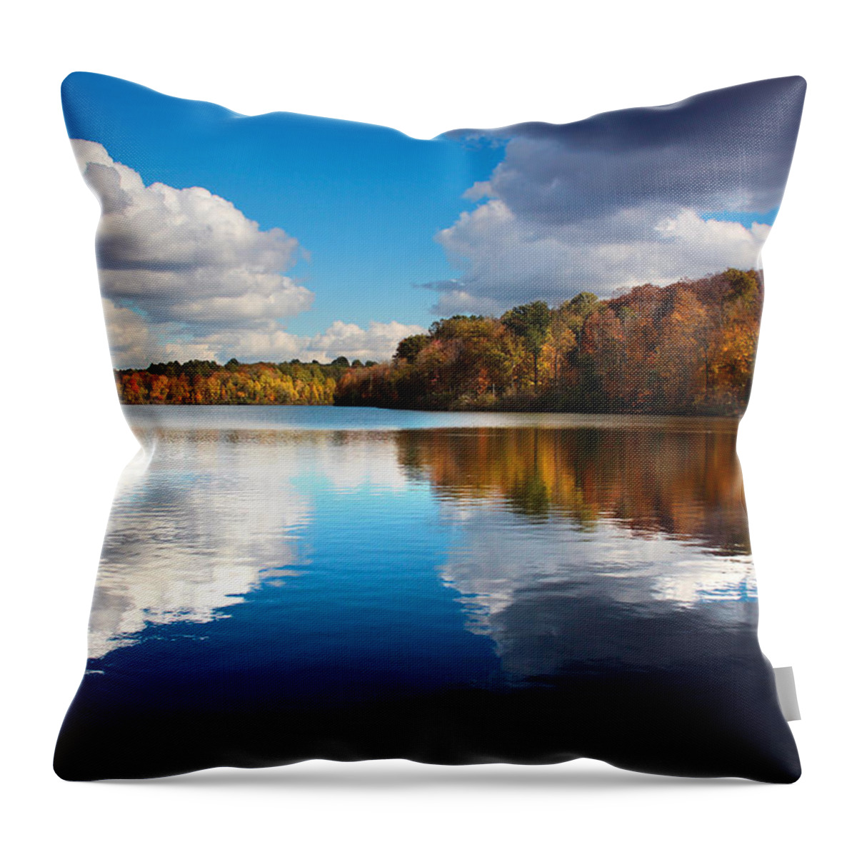  Throw Pillow featuring the photograph Crisp Autumn Blue by Rob Blair