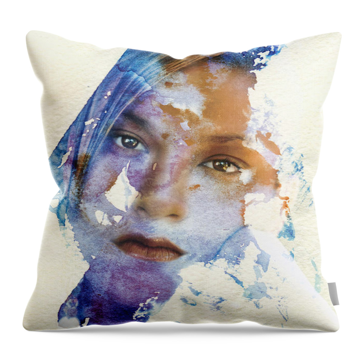 Face Throw Pillow featuring the photograph Crossroad by Joan Bertucci