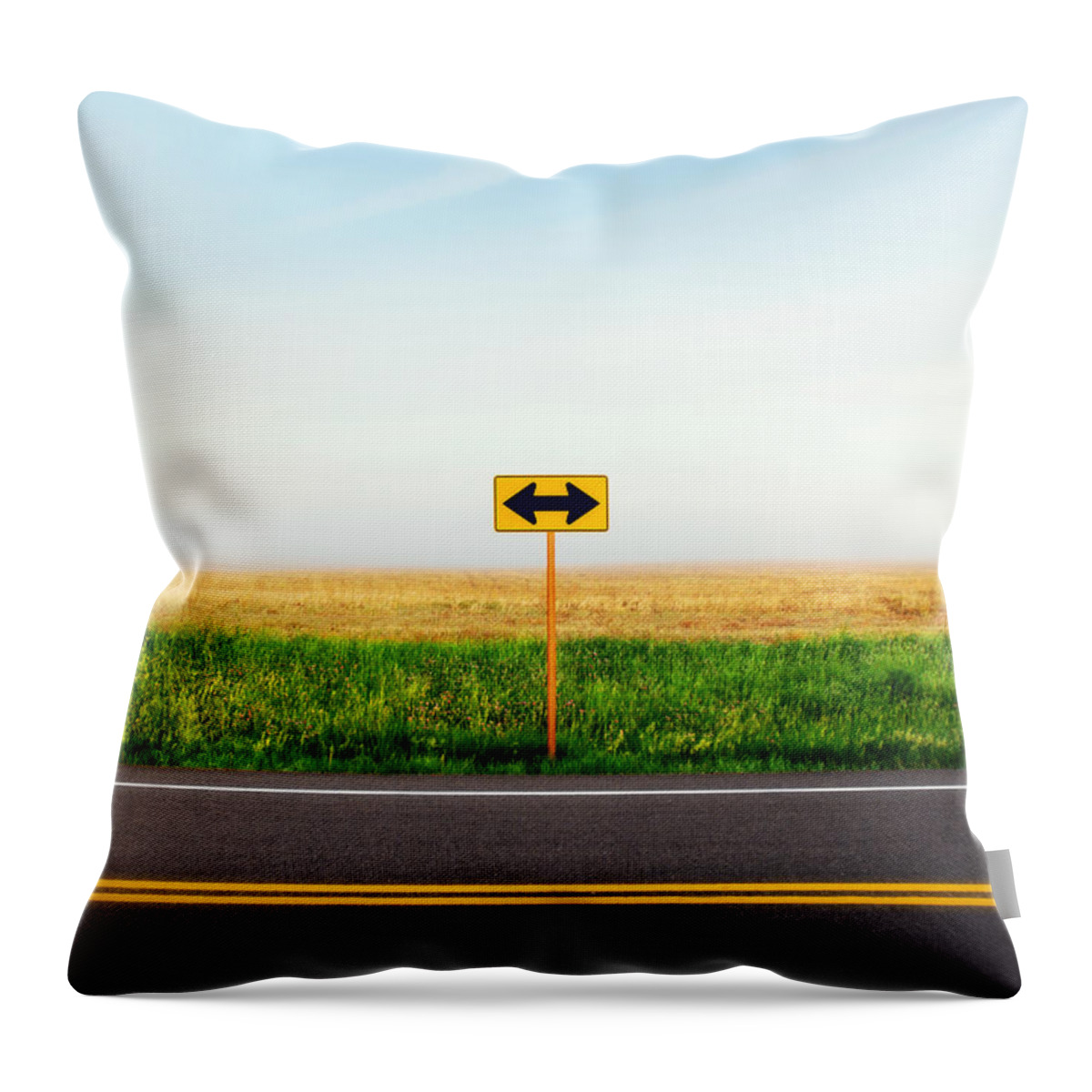 Crossroads Throw Pillow featuring the photograph Crossroads by Todd Klassy