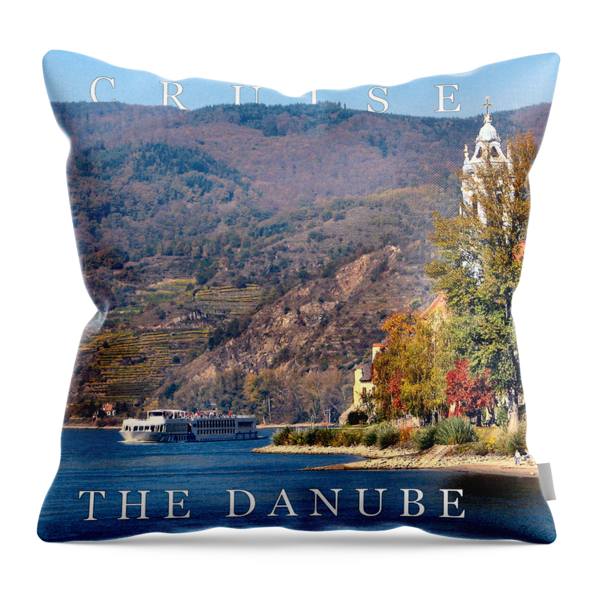 Europe Throw Pillow featuring the photograph Cruise The Danube by Lin Grosvenor