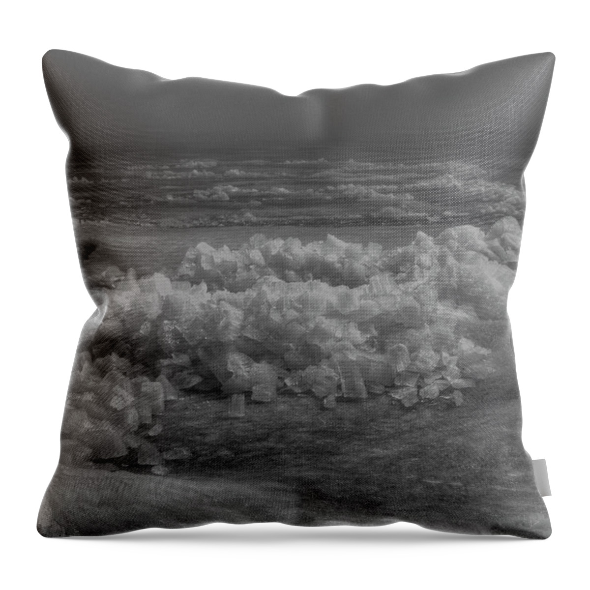 Ice Heave Throw Pillow featuring the photograph Crushed Ice 2 by Thomas Young
