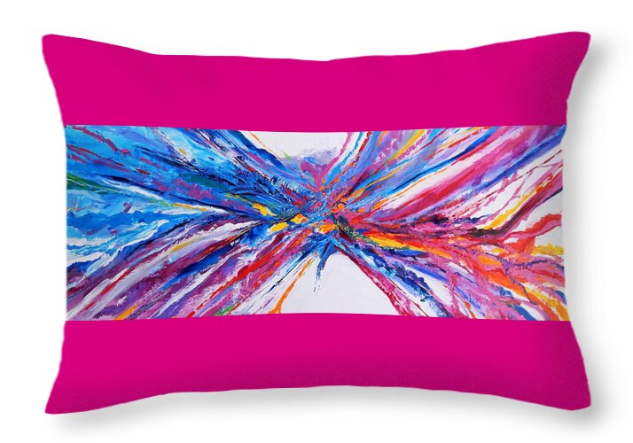 Crux Throw Pillow featuring the painting Crux by Priscilla Batzell Expressionist Art Studio Gallery