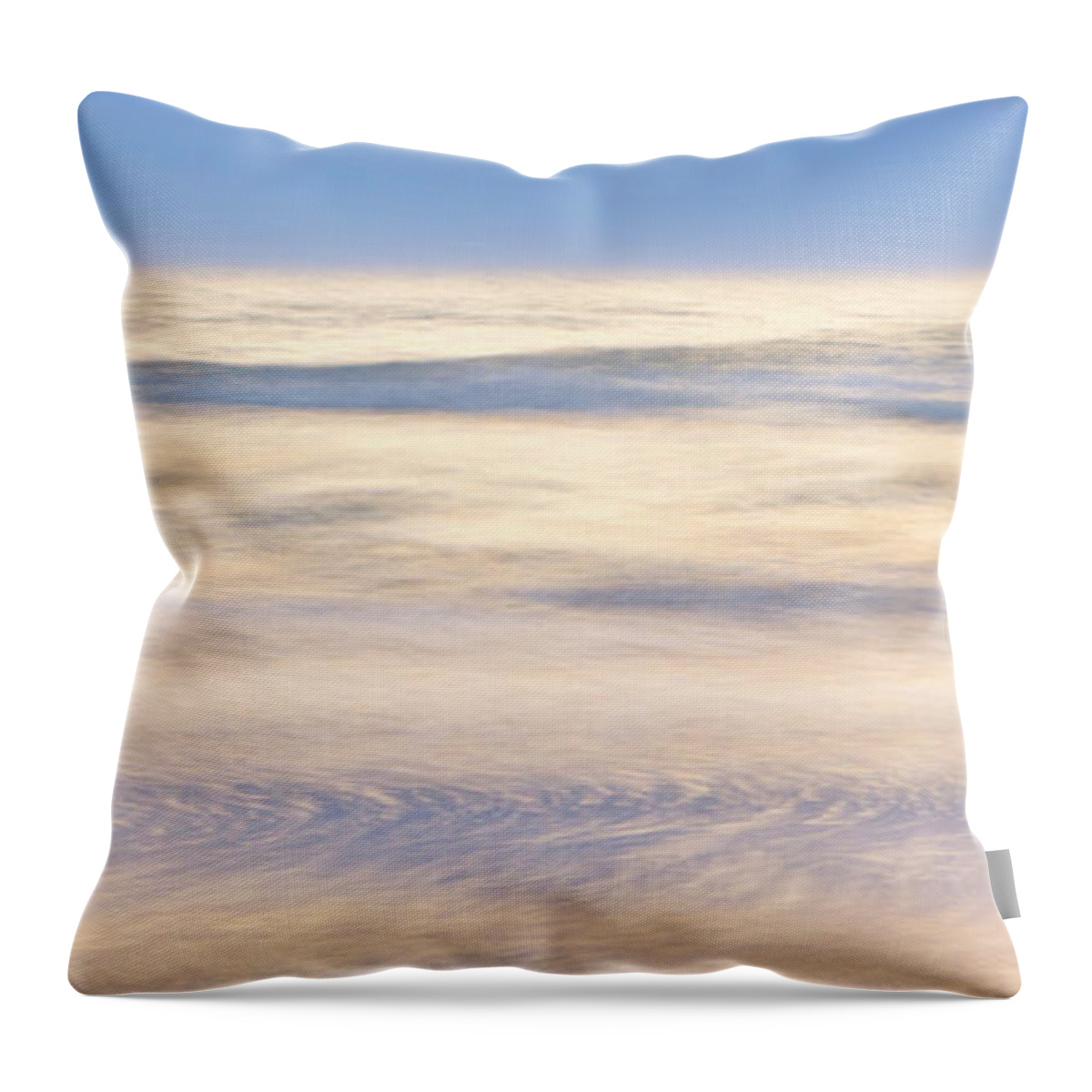 00345483 Throw Pillow featuring the photograph Cumulus Clouds Reflecting In Calm Sea by Yva Momatiuk John Eastcott
