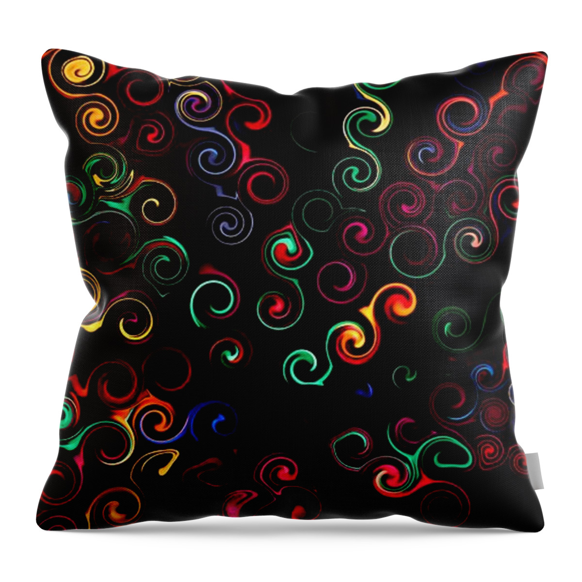 Bill Kesler Photography Throw Pillow featuring the photograph Curly Swirls by Bill Kesler