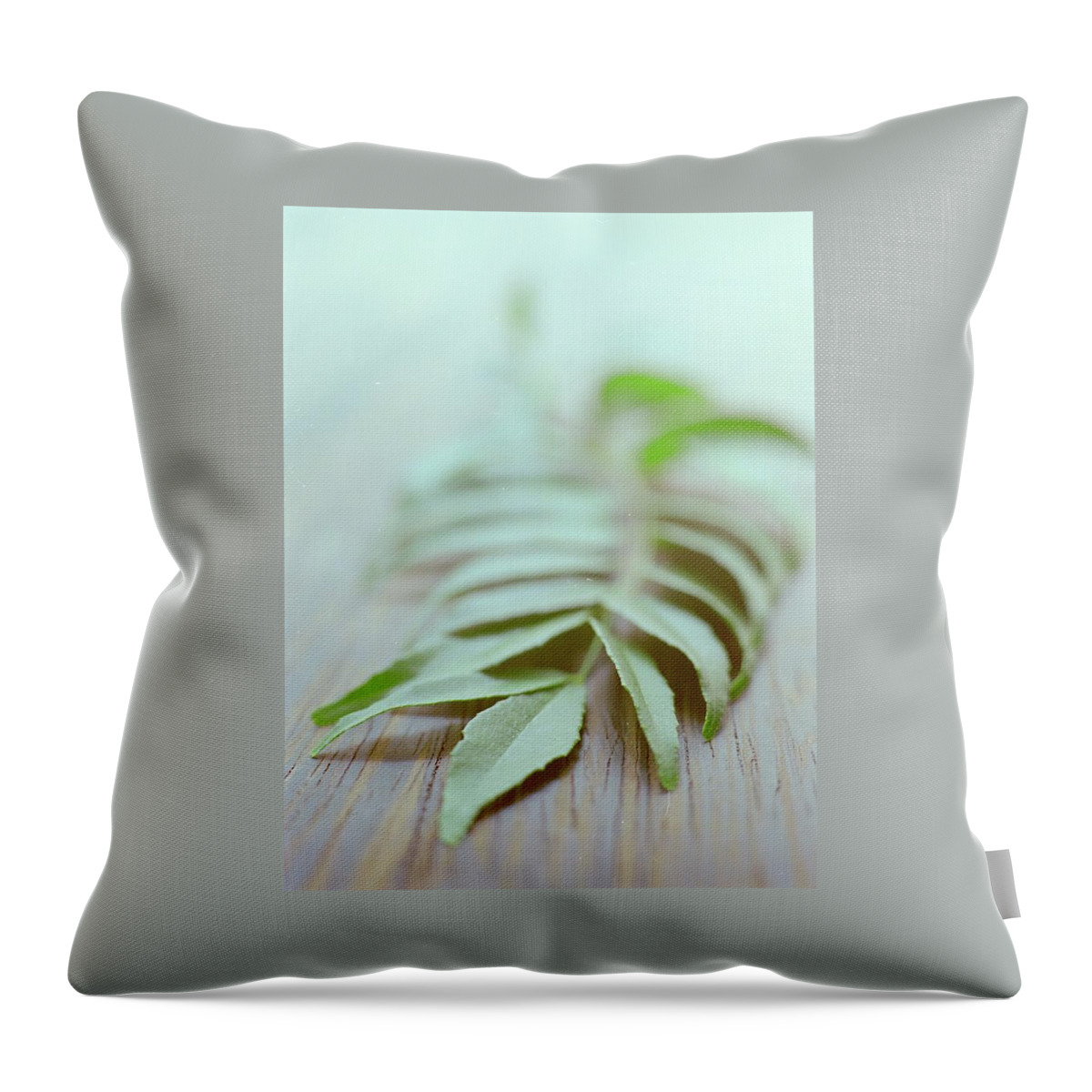 Curry Leaves Throw Pillow