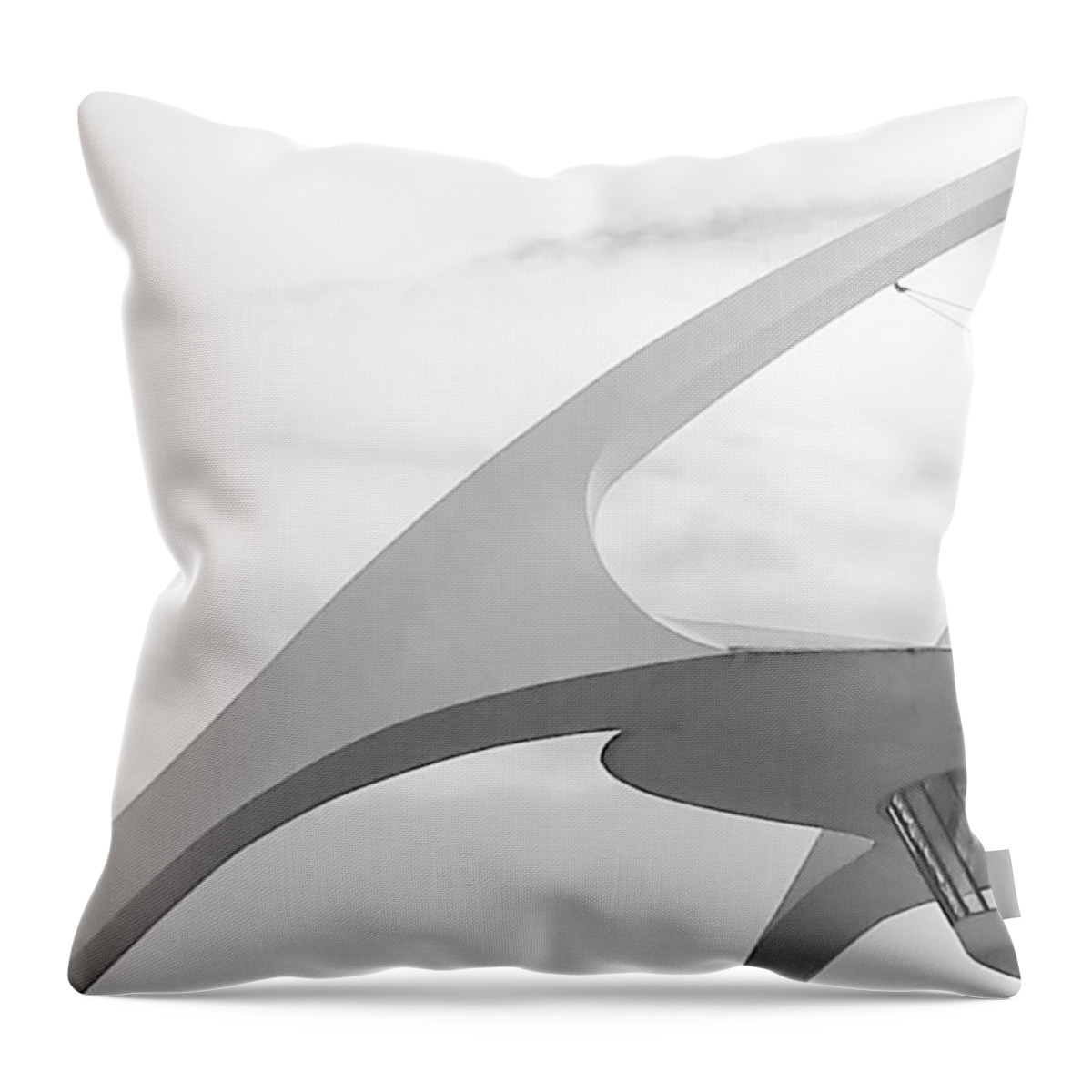 Abstract Throw Pillow featuring the photograph Curved Reach by Fei A
