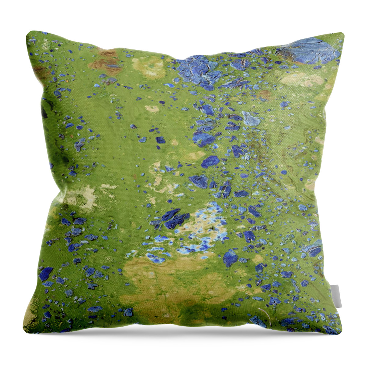 Algae Mats Throw Pillow featuring the photograph Cyanobacteria, Fl by Charles Angelo