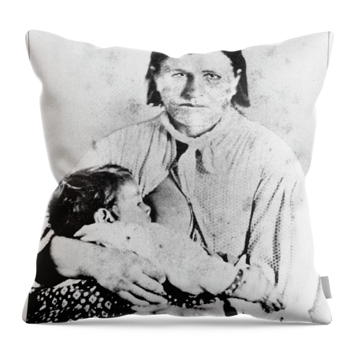 19th Century Throw Pillow featuring the photograph Cynthia Ann Parker by Granger