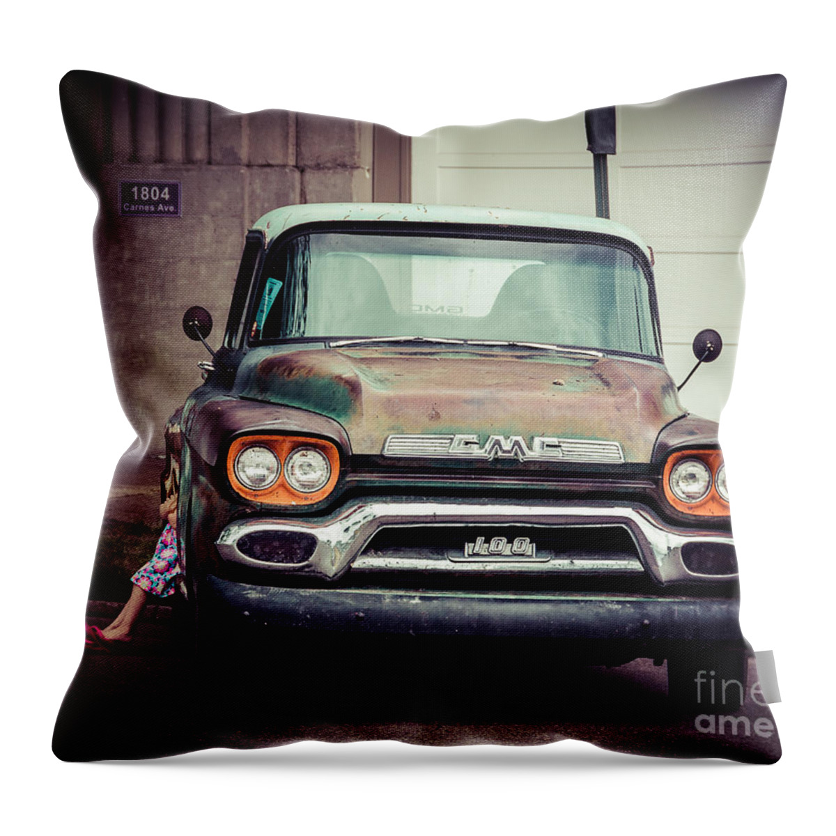 Truck Throw Pillow featuring the photograph Daddy's Truck by Perry Webster