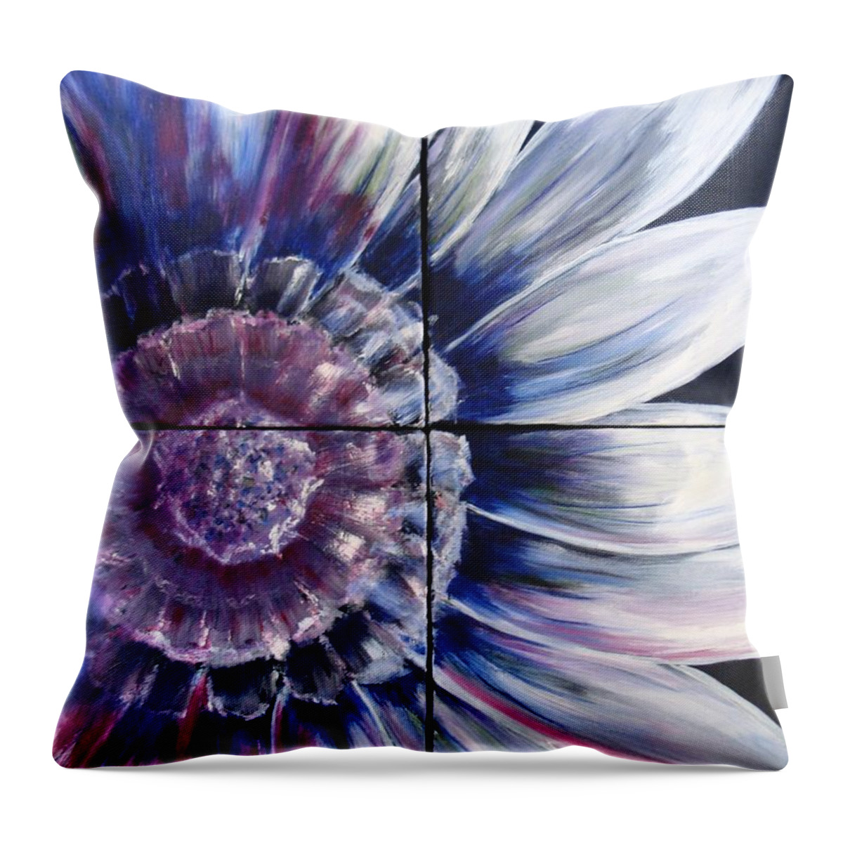 Daisy Throw Pillow featuring the painting Daisy up close by Sunel De Lange