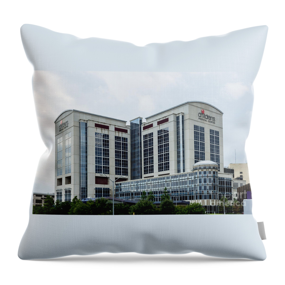 Dallas Throw Pillow featuring the photograph Dallas Children's Medical Center Hospital by Imagery by Charly